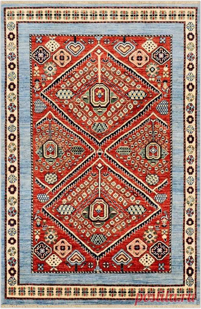 Шерстяной домашний ковёр ручной работы (кавказские мотивы) купить по цене 170 000 руб. в Москве — интернет-магазин Chudo-magazin.ru