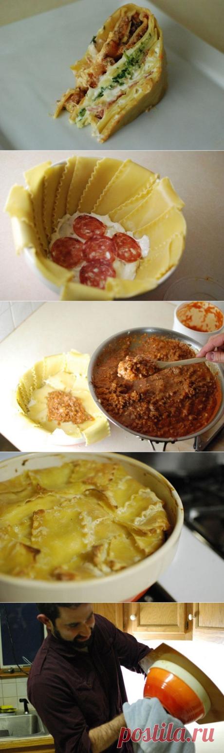 Такое кушанье украсит любой праздничный стол! Круглая лазанья — Вкусные рецепты