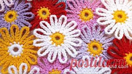 DIY Tutorial EASY Crochet flower How to Crochet Flower
