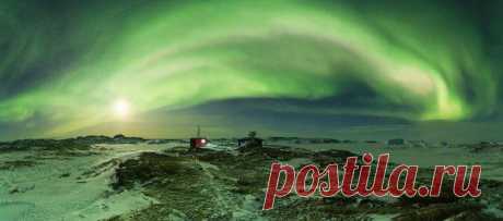 Полярное сияние в Антарктиде (24.08.2015) / Физика невозможного!