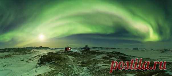 Полярное сияние в Антарктиде (24.08.2015) / Физика невозможного!