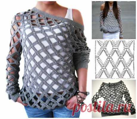 Ажурная туника крючком — Сделай сам, идеи для творчества - DIY Ideas