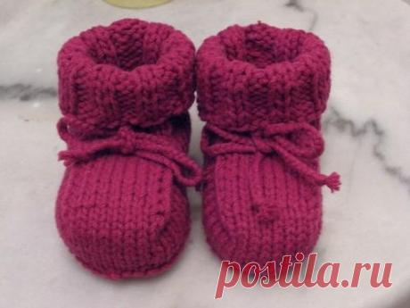 Как связать пинетки спицами :: SYL.ru