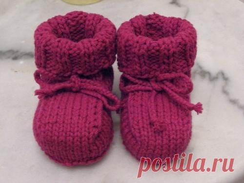 Как связать пинетки спицами :: SYL.ru