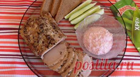 Сытная закуска: холодная свинина с заправкой из хрена и редиса — Фактор Вкуса