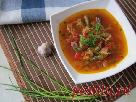Грибной суп со стручковой фасолью и баклажанами - Лучшие кулинарные рецепты интернета
