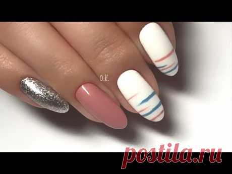 Маникюр левой рукой | самый простой дизайн ногтей💅🏼