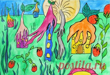 Акварельные серия "Сказочные домики". Размер 14,8 см х 21 см (А5). Иллюстрации выполнены художественными акварельными красками на бумаге для акварели и тушью.