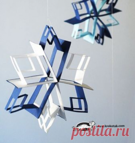 Объёмная снежинка — Поделки с детьми