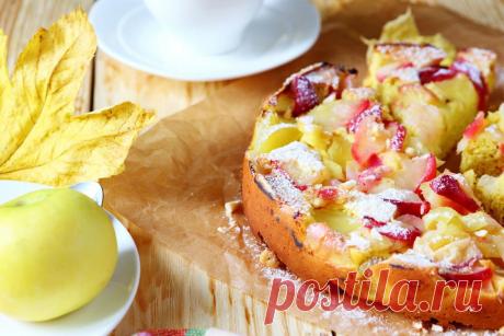 Рецепт шарлотки с творогом и ванилью