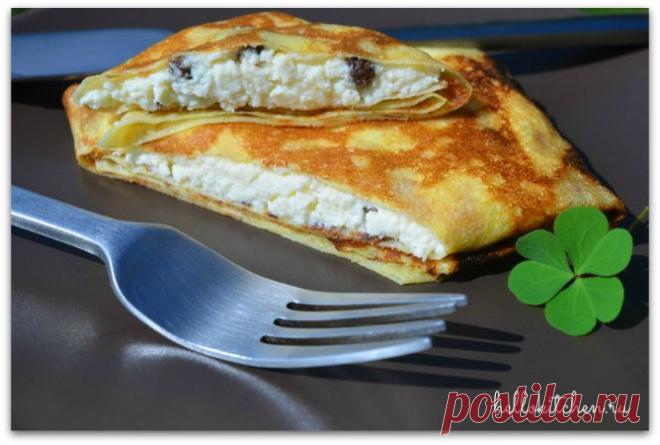 Блинчики с творогом — Привет, Кухонька! Пошаговые рецепты с фотографиями