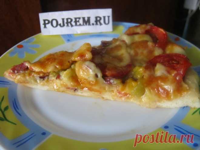 Классический рецепт итальянской пиццы с колбасой - рецепт с фото