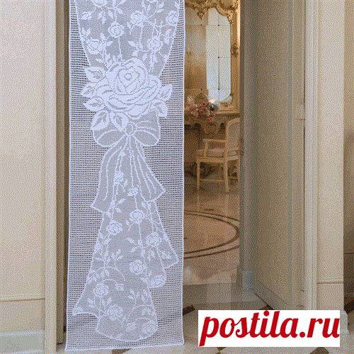 Шикарная филейная штора. Схема