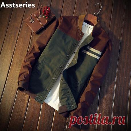 Осенняя Корейская мужская куртка новая Cultivate one's morality короткий параграф цвет соответствующий воротник куртка мужская бейсбольная форма M 5XL купить на AliExpress