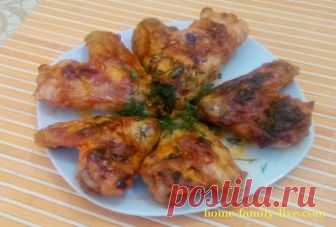 Куриные крылышки в розовом маринаде/Сайт с пошаговыми рецептами с фото для тех кто любит готовить