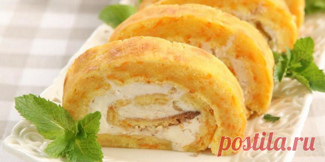 (+2) Тыквенный рулет со сливочной начинкой : Выпечка : Кулинария : Subscribe.Ru