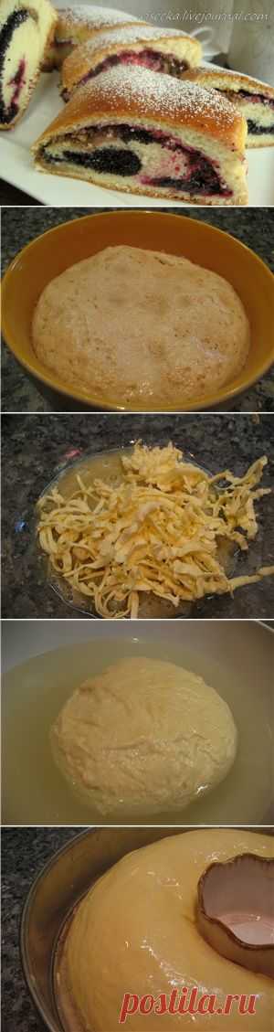 Тесто "Утопленник" (дрожжевое) и пирог "Красотун" из него с 3-мя начинками | Четыре вкуса