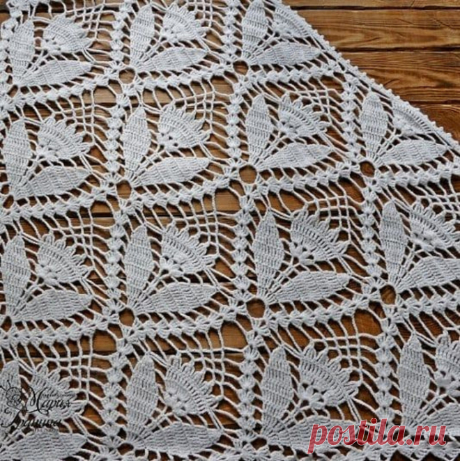 Самая популярная ШАЛЬ КРЮЧКОМ, которую вяжет весь ИНСТАГРАМ