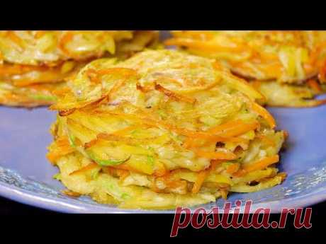 Пять минут и готово. Оладушки из картошки и моркови