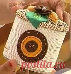 Видео мастер-класс: Декорирование консервной банки