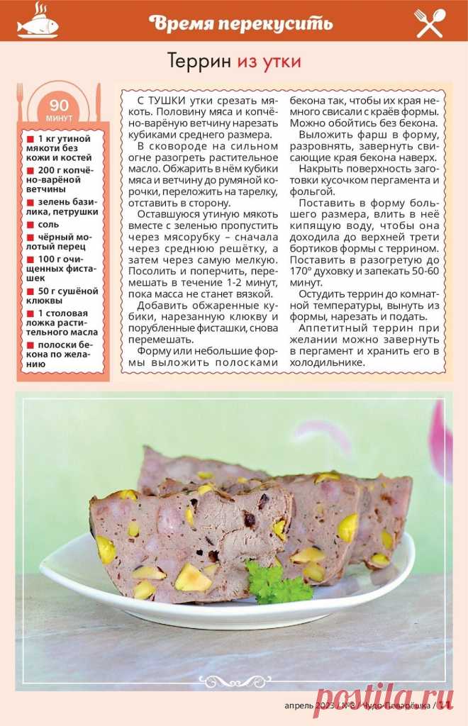 Террин из утки