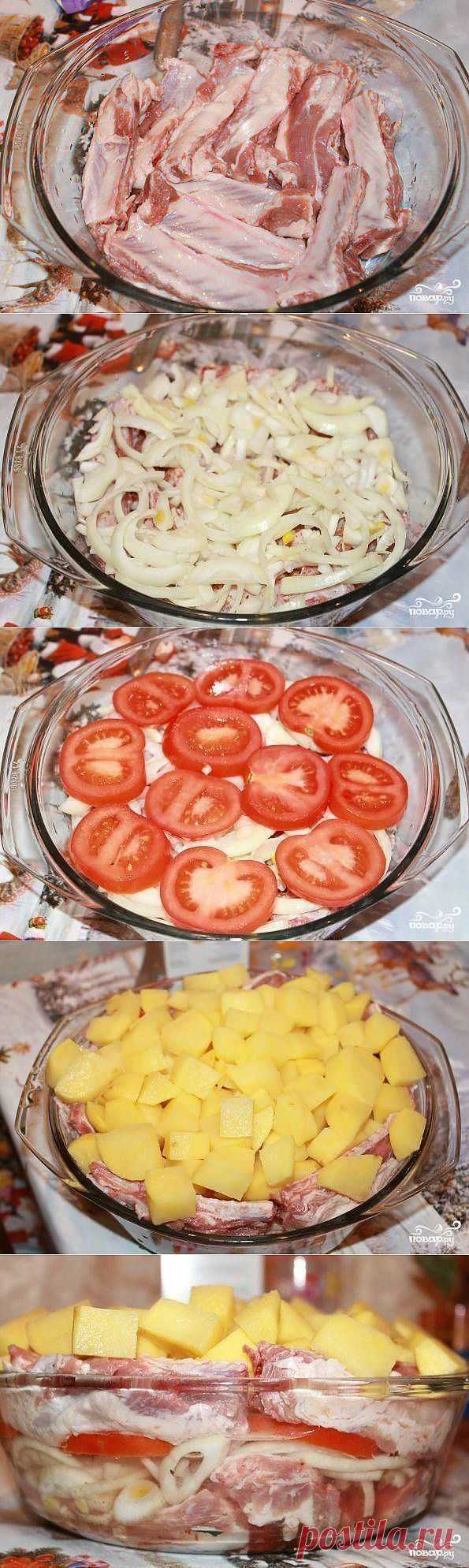 Рагу со свиными ребрами.
