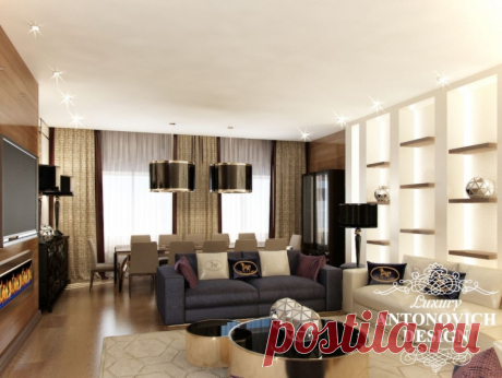 Яркий дизайн современной квартиры от Luxury Antonovich Design