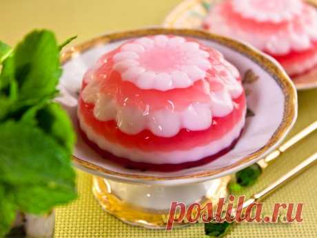 ЖЕЛЕ бело-розовое