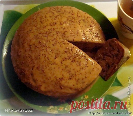 Выпечка к чаю. Ореховый пирог со сгущенкой.