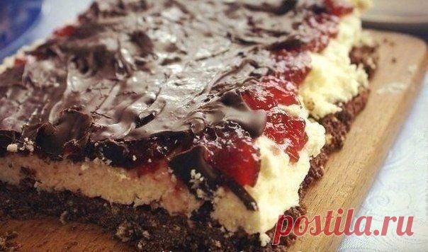 Вкусняшки: Чизкейк из овсяного печенья с творогом