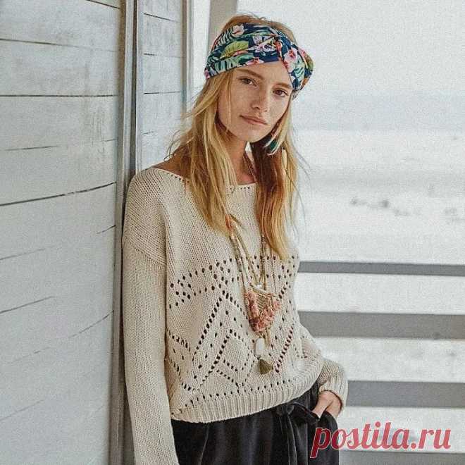 5 летних свитеров спицами — вяжем. Схема узоров