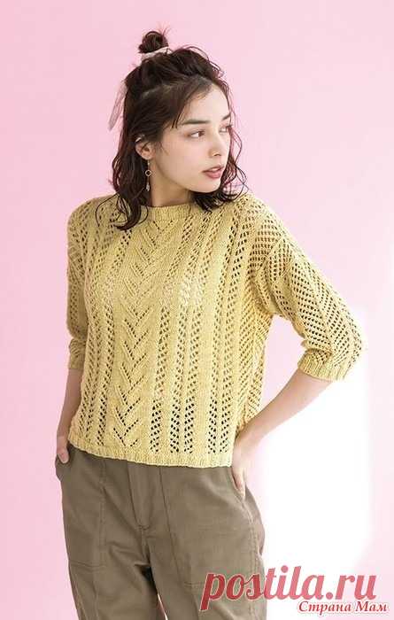 Ажурный джемпер овесайз. Спицы. Knit Ange - Spring/Summer 2021  https://www.liveinternet.ru/  схемы на много крупнее.