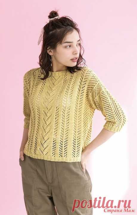 Ажурный джемпер овесайз. Спицы. Knit Ange - Spring/Summer 2021  https://www.liveinternet.ru/  схемы на много крупнее.