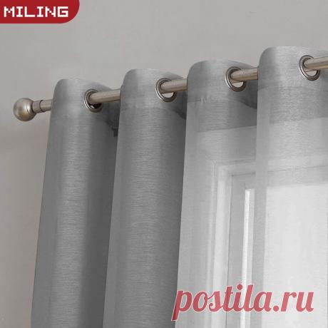 426.78руб. 56% СКИДКА|Японская однотонная Тюлевая занавеска s для гостиной, украшения, современная спальня, прозрачная вуаль, кухонные прозрачные Занавески для окна, занавески|Занавеска|   | АлиЭкспресс Покупай умнее, живи веселее! Aliexpress.com