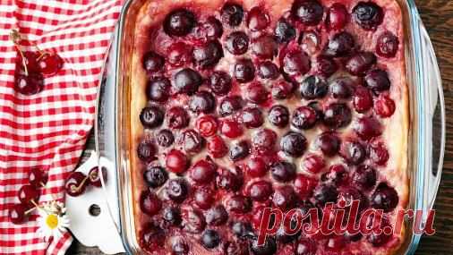 Клафути с замороженной вишней