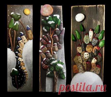 ПОТРЯСАЮЩИЕ РАБОТЫ ИЗ КАМЕШКОВ | Варварушка-Рукодельница