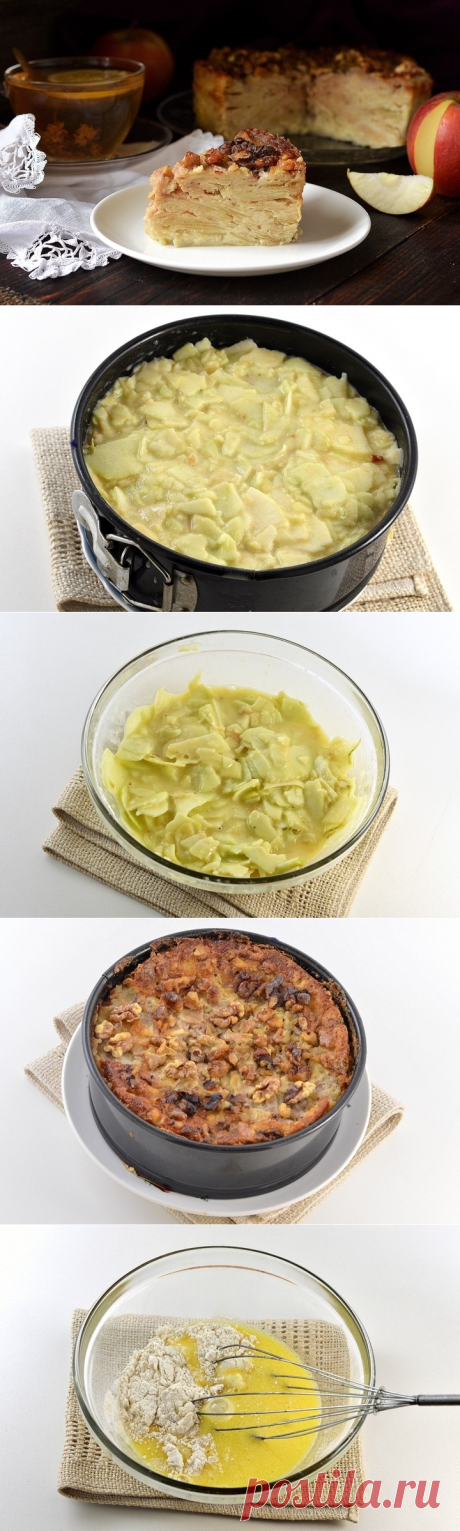«Невидимый» яблочный пирог: сама вкусная выпечка по бабушкиному рецепту!