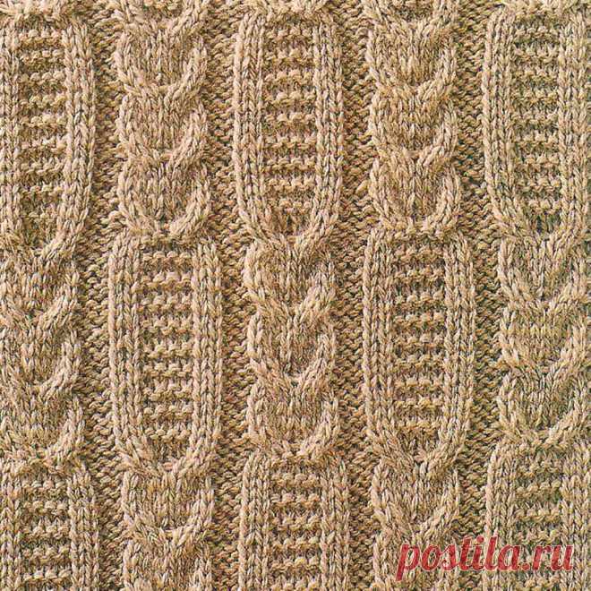 Узор № 22 - узорная полоска с косой. Схему вязания и условные обозначения вы сможете увидеть на сайте.