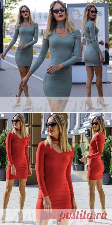 ✰Платье с чокером джинс купить недорого