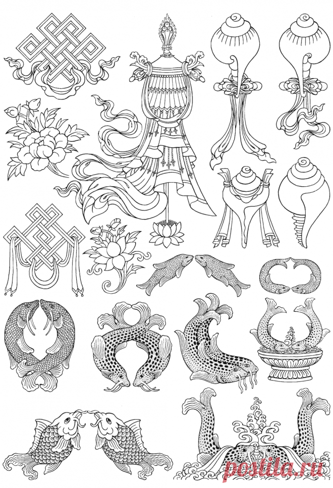 Энциклопедия тибетских символов и орнаментов стр.147 | Мастер татуировки
