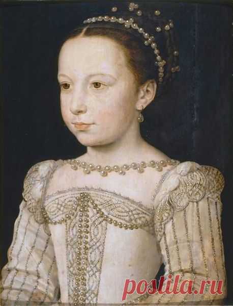MARGUERITE DE VALOIS (°1553) - 7th child of HENRI II DE VALOIS & CATHERINE DE MEDICI / by CLOUET François