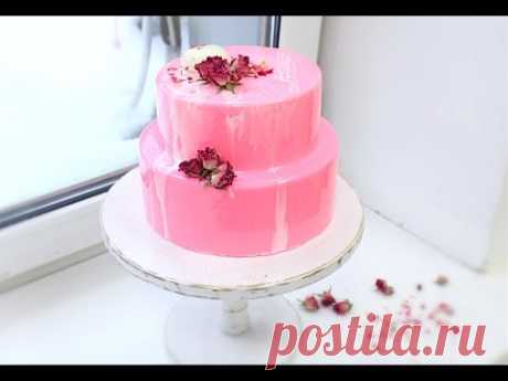 Муссовый Клубничный Торт Двухъярусный / Two Tier Mousse Cake - YouTube