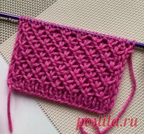 Узор в копилку любителей вязать спицами