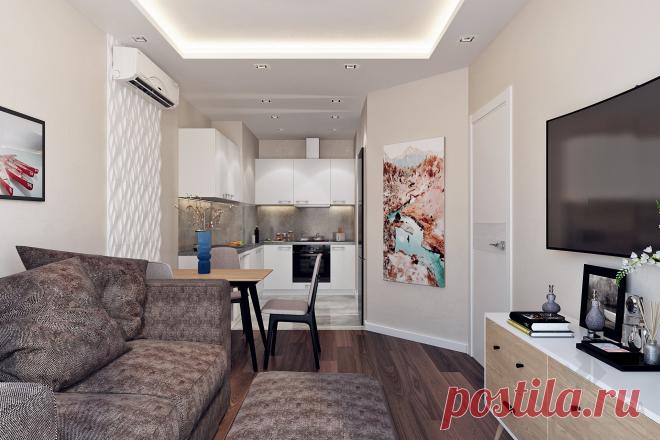 Дизайн-проект 2-комнатной квартиры 39,70 кв. м по адресу: г. Москва, ул. Выборгская, д. 7, к. 2 Миллион советов на все случаи жизни!