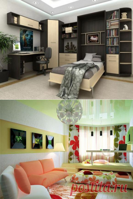 Интересные идеи размещения кровати в гостиной | Наш уютный дом