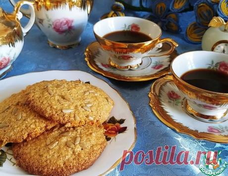 Кукурузно-овсяное печенье с семечками – кулинарный рецепт