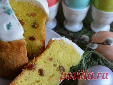 Творожный бездрожжевой кулич