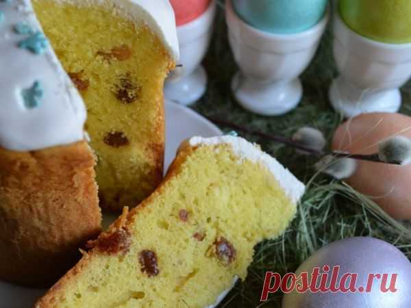 Творожный бездрожжевой кулич
