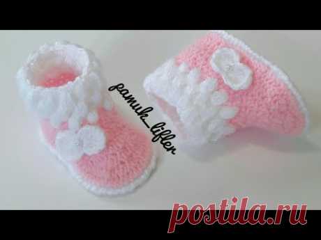 Bebek patik bot yapılışı/3-9 aylık bebekler için