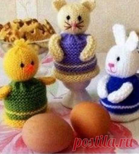 Грелочки для пасхальных яиц спицами
